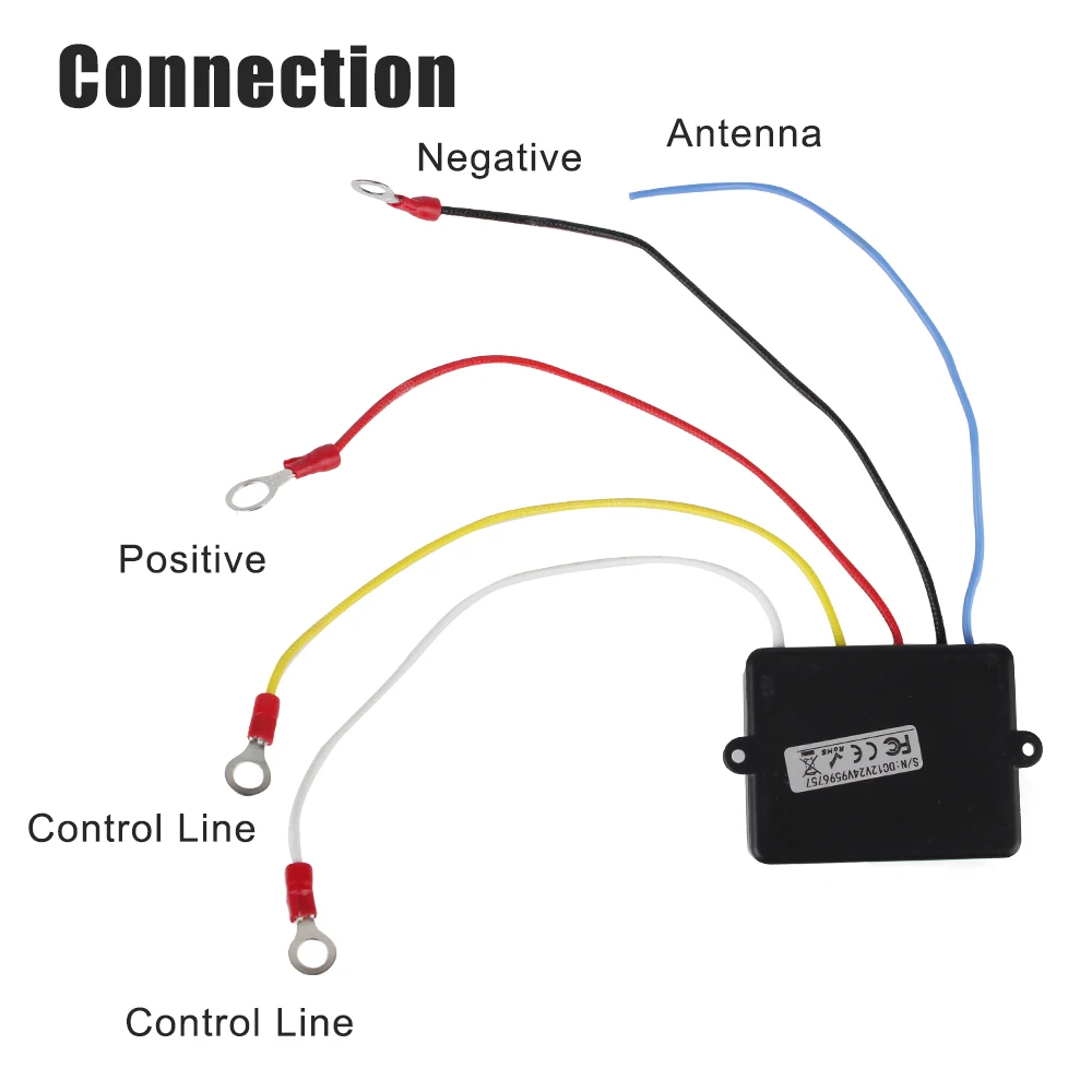 24V 12V Wireless Winch Remote Controller System With 2 Buttons Switch Control For Jeep Off Road 4x4 ATV Truck Car Accessories