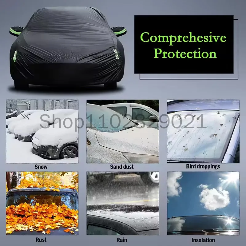 For Toyota Tacoma Full Car Cover - Outdoor Universal Full Body Cover With Side Zipper, Waterproof Dustproof Sunshield