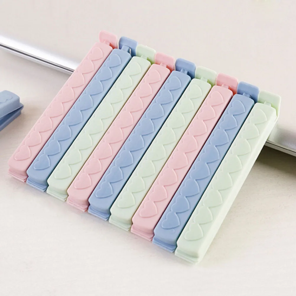 

5pcs Food Freshness Clips 5 Colors Reusable Airtight Seal Clamps For Chips Bread Food Storage Kitchen Organizer