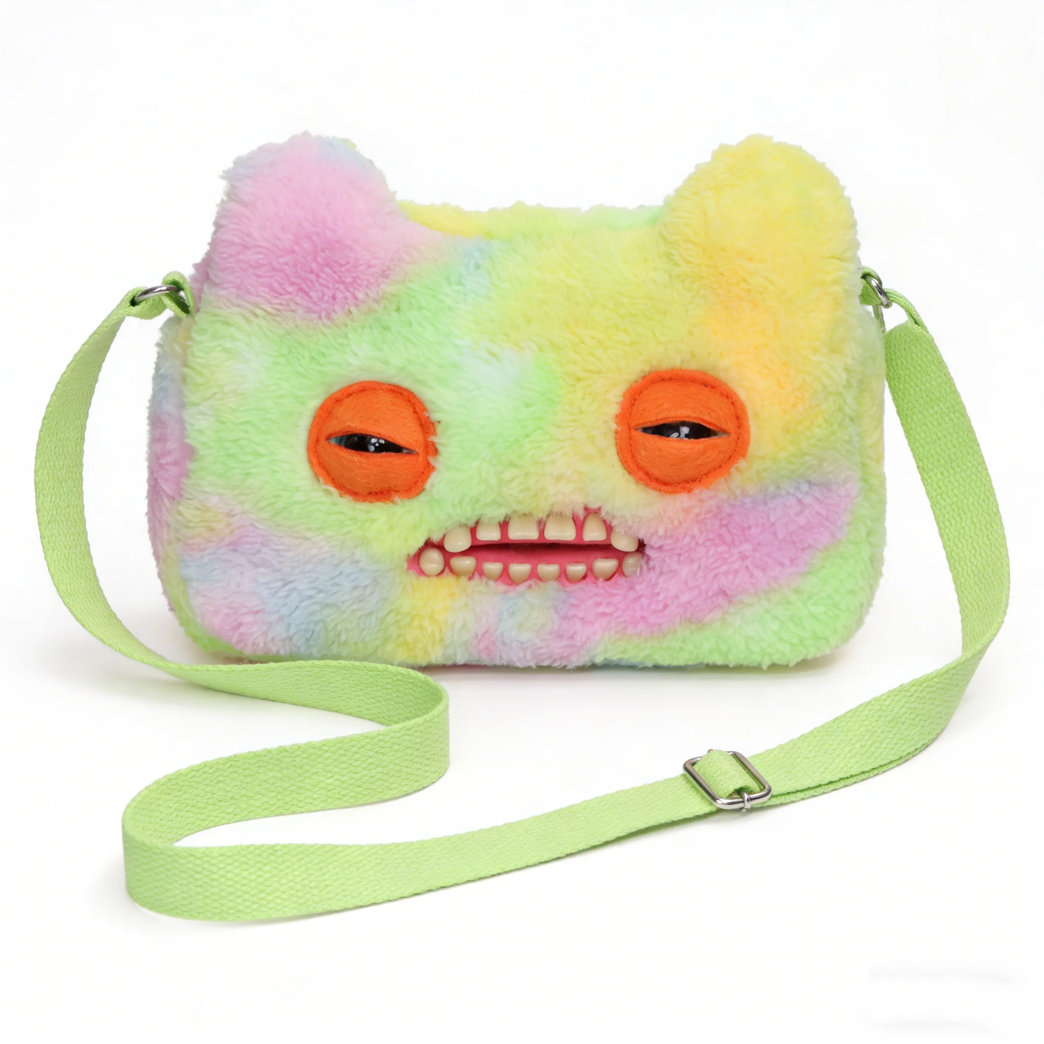 Fuggler Ugly Tooth Monster Plüschtasche, Umhängetasche, niedliche Plüsch-Geldbörse, Rucksack, Fuggs-Geldbörse, Mädchen-Cartoon-Tier mit Kettenriemen – Detail 21