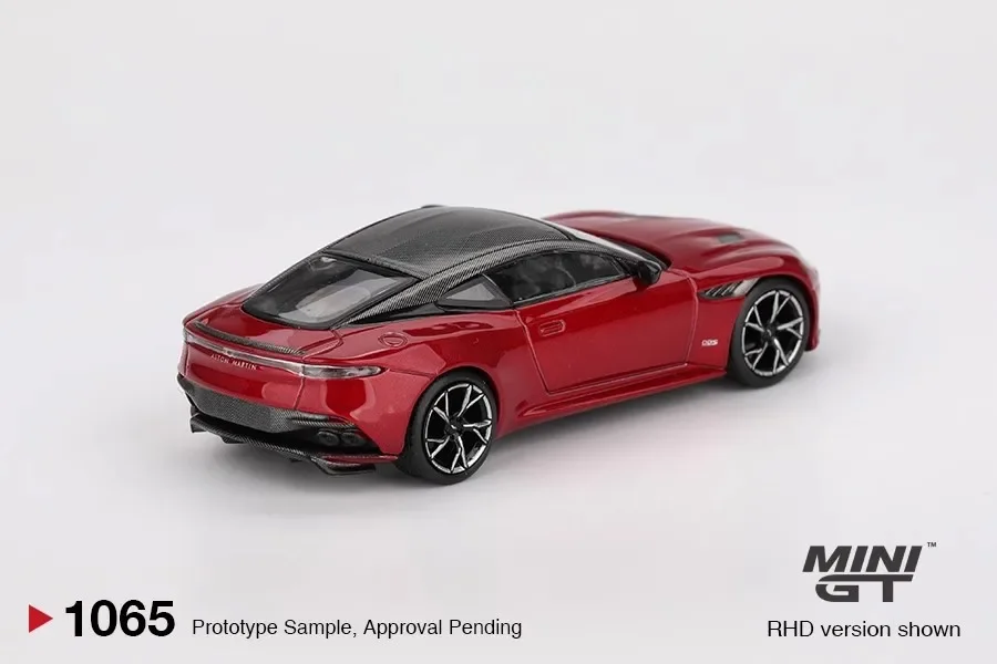 MINIGT 1:64 Aston Martin DBS Hyper Red MGT01065-CH Auto Legierung Spielzeug Kraftfahrzeug Druckguss Metall Modell für Kinder