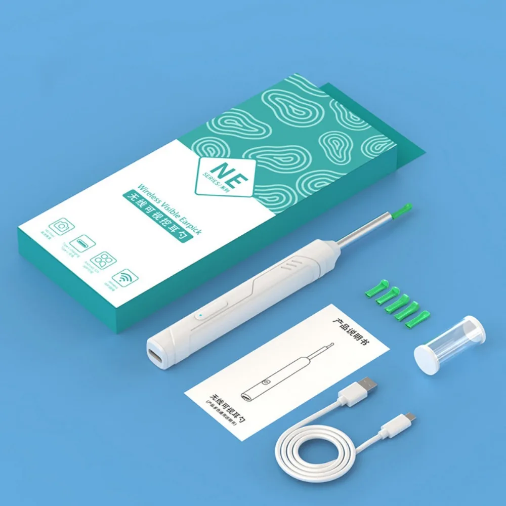 

Smart Visual Ear Cleaner HD Camera Wireless WiFi Ear Cleaner Full Set LED Lights USB Charging Ear Wax Removal Tools