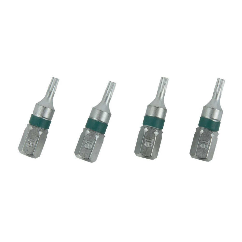 4Pcs 25mm T6-T40 Magnetic Torx Screwdriver Bits Set Electric Screwdriver Head T6/T8/T9/T10/T15/T20/T25/T27/T30/T35/T40 Hand Tool