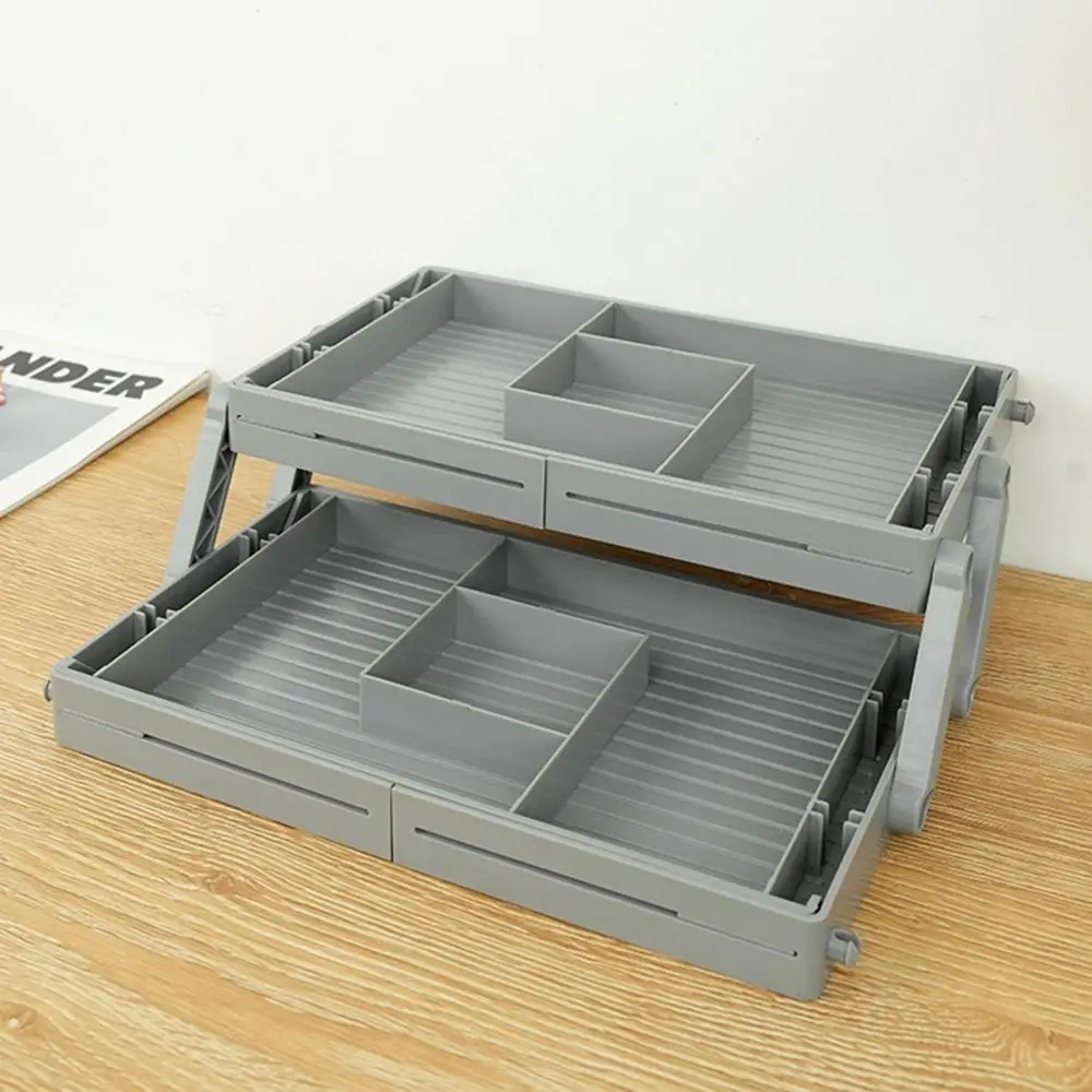 

Multi-Level Smart Drawer Organizer 2/3 Tier Expandable Storage Drawers Tray Large Size ABS Junk Drawer Organizer