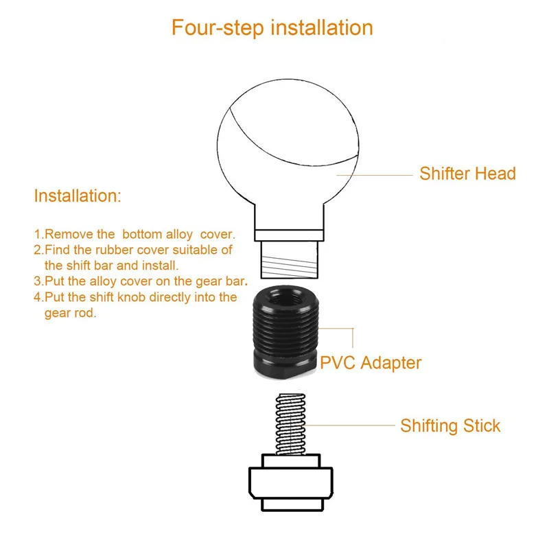 3Pcs/set Adapter inner diameter 8mm,10mm,12mm Shift Knob Adapter Car Gear Stick Shifter Replacement Kits for Most Vehicle Truck view 3