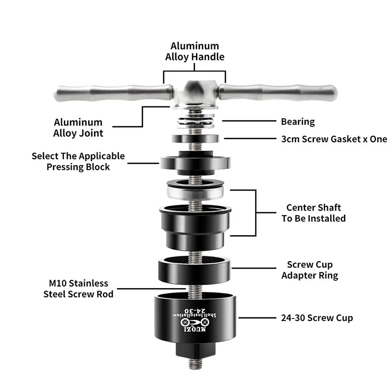 MUQZI Bicycle Bottom Bracket Install And Removal Tool Axle Disassembly For BB86/30/92/PF30 Mountain Bike Road Fixed Gear