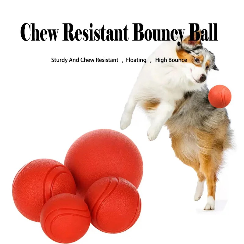 Pelota de goma sólida para perros, juguete masticable indestructible para masticadores agresivos, limpieza de dientes, alivio del aburrimiento, entrenamiento de recuperación al aire libre