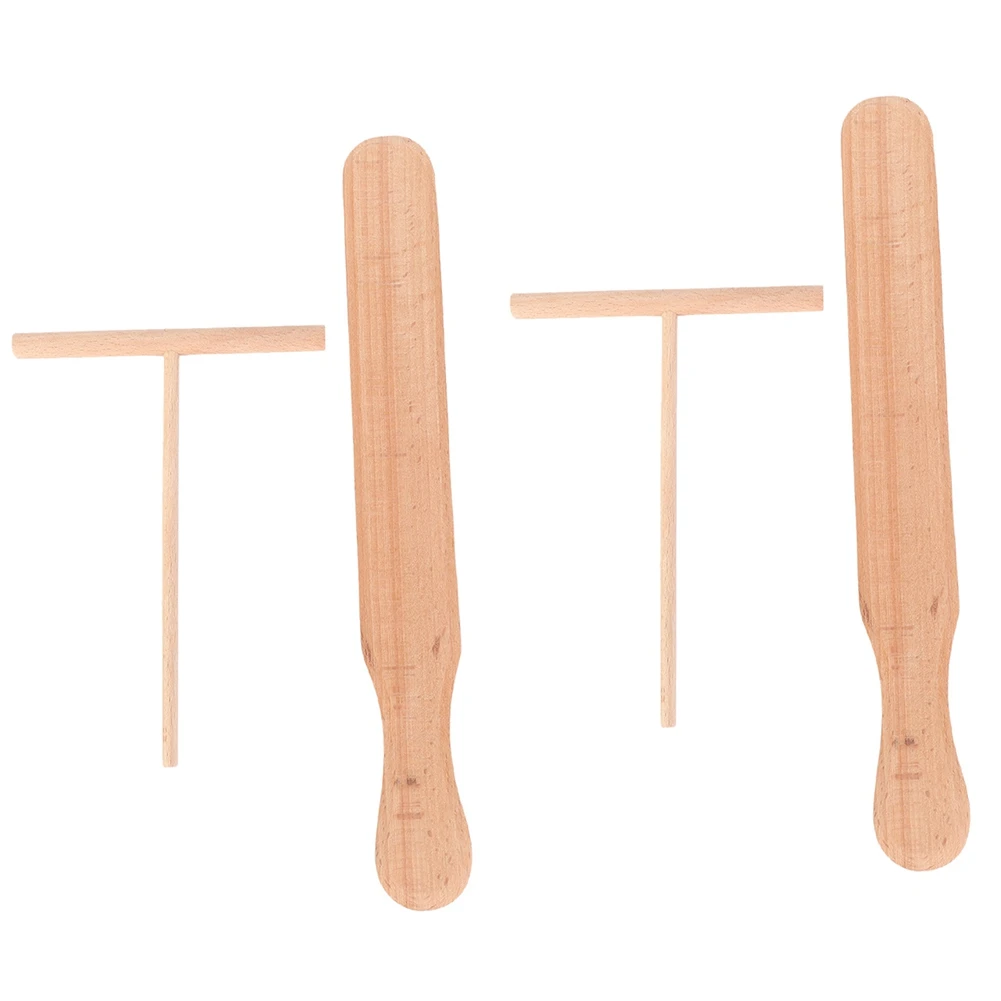

AA81-4Pcs Pancake Cooking Utensils Wooden Crepe Spatulas And Spreader Set -Tortilla Rake Batter Spreading Tools Kitchenware