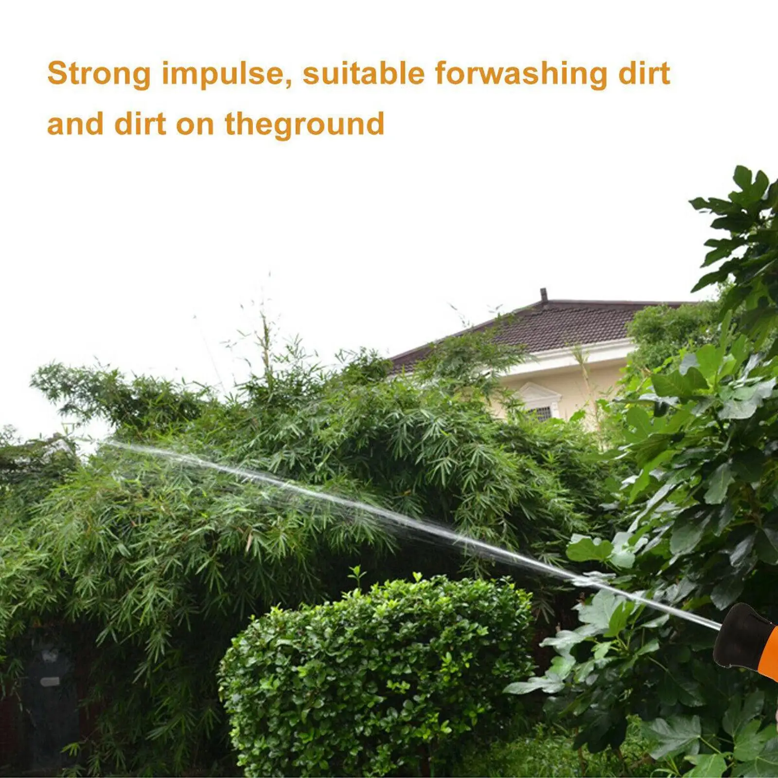 High Pressure Water Hose Nozzle Rubber Coated Sprayer Durable Zinc Alloy for Plants Lawn and Car Washing