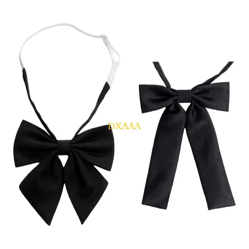 DXAA إمرأة الانحناء العلاقات زي مدرسي الانحناء العلاقات قبل ربط النساء ربطات العنق لجميع القديسين عيد الميلاد قميص زي مدرسي #6