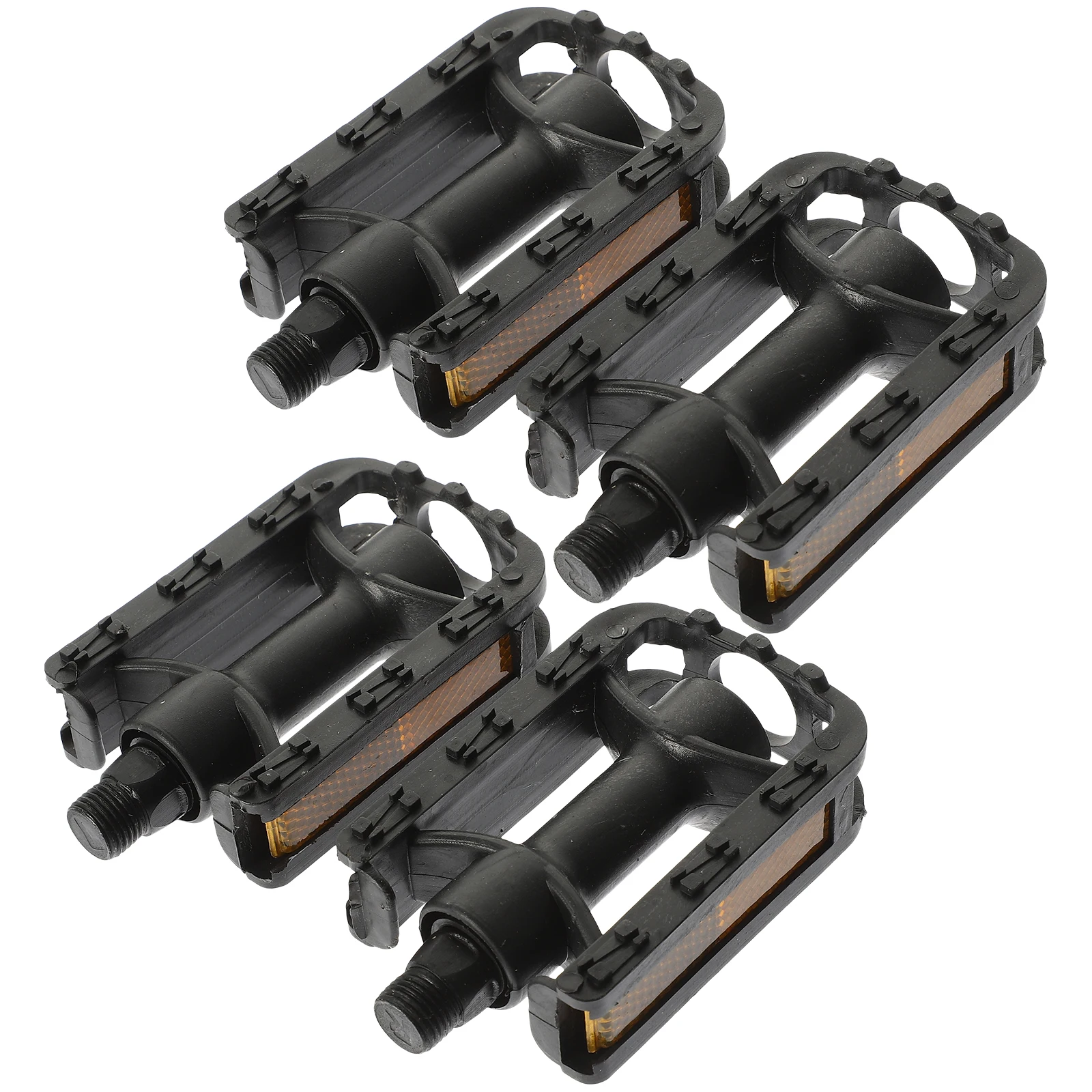 

2 Pairs Kids Bicycle Pedals Black Random Stickers Wide Area Stable Lightweight Durable Replacement Accessories for Children Bike