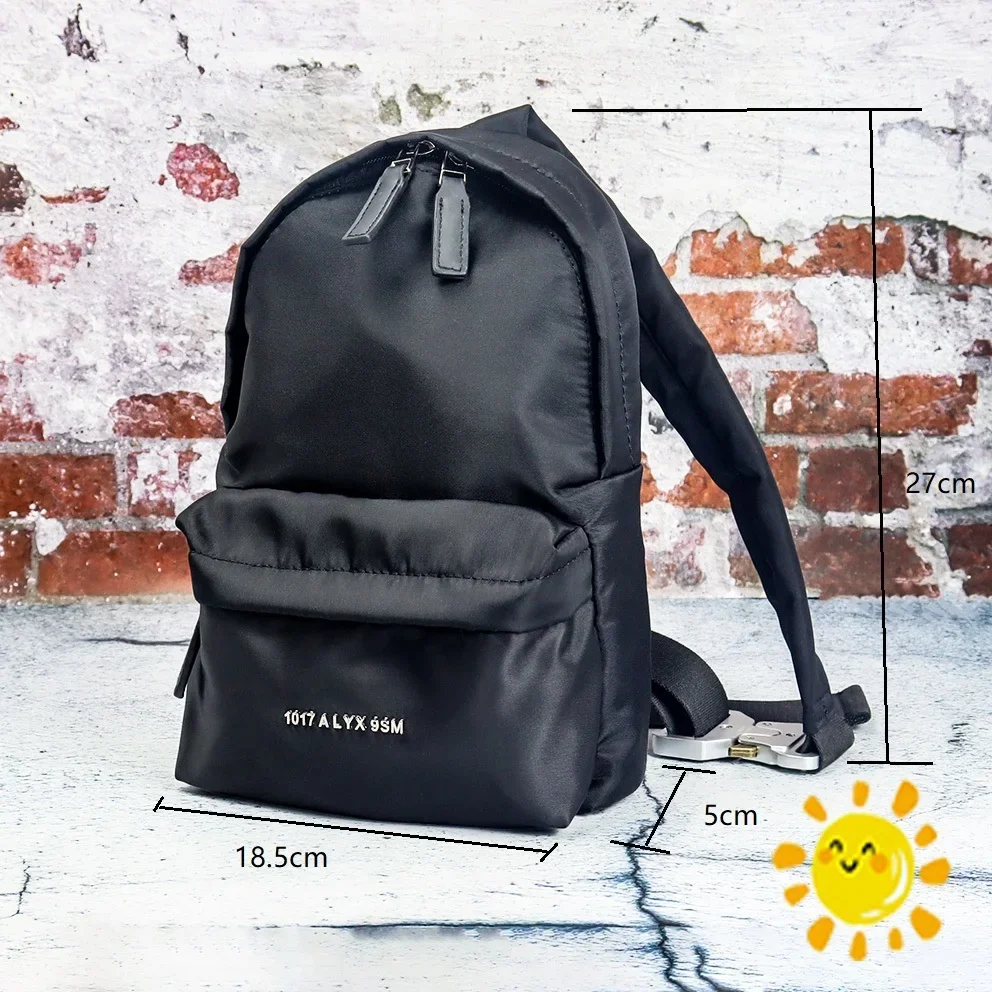

New Hip Hop 1017 ALYX 9SM Backpacks Cross Body Front 3D Metal Logo ALYX Bag Chest Bag Large Size Functional Buckle Nylon Bag