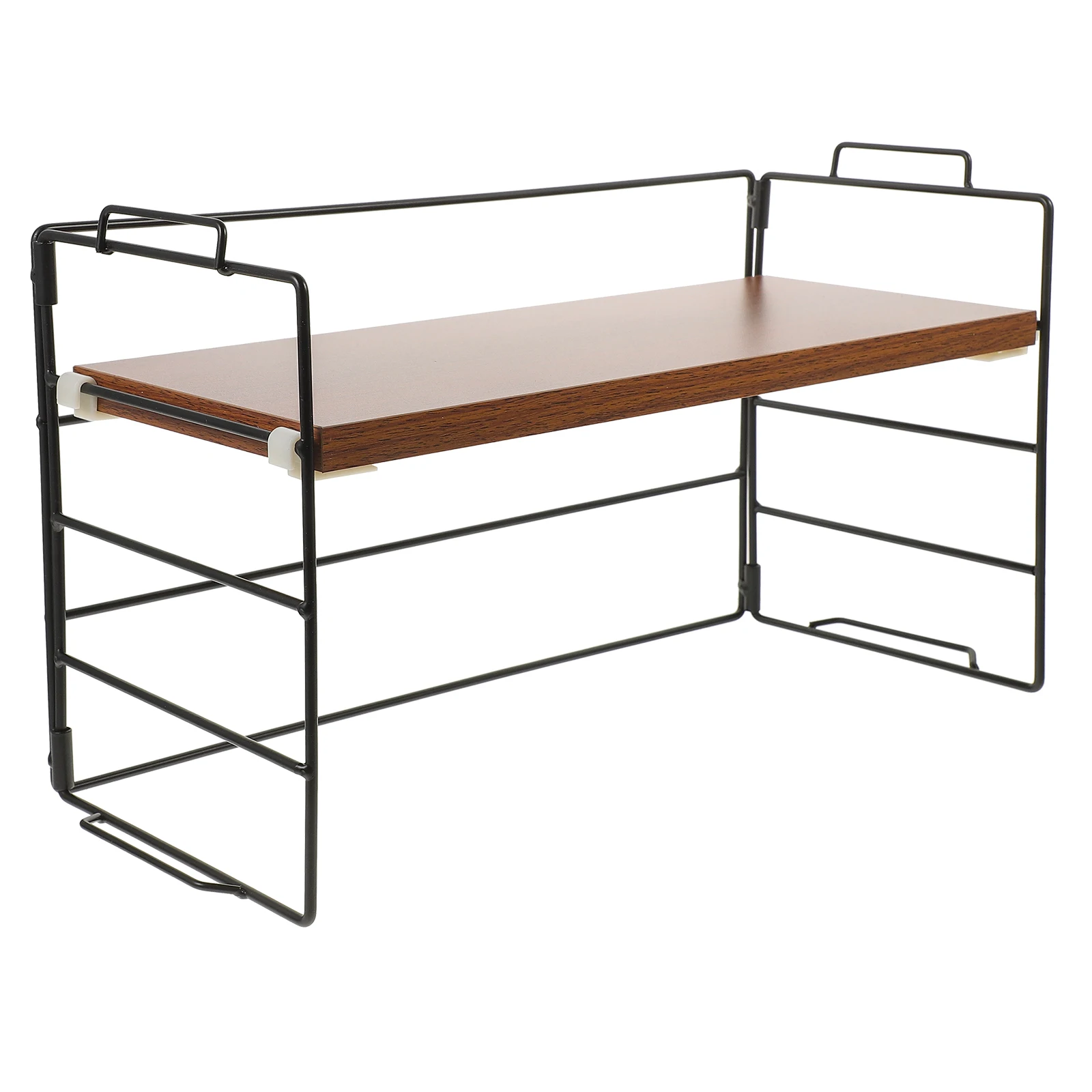 منظم رف تخزين سطح المكتب من الحديد الخشبي لمكتب المنزل وحامل الملفات بسعة كبيرة وسطح أملس ومتعدد الأغراض #1