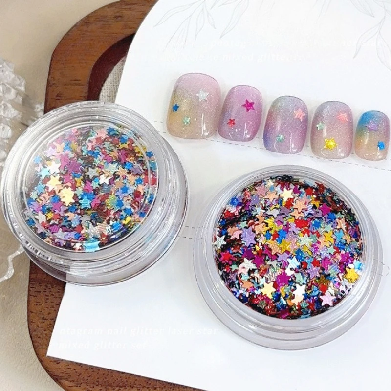 

Glitter Powder Star Sequin Sparkle Aurora Magic Mirror Powder Colorful Ultrathin Shiny Nail Art Accessories Decorations Manicure