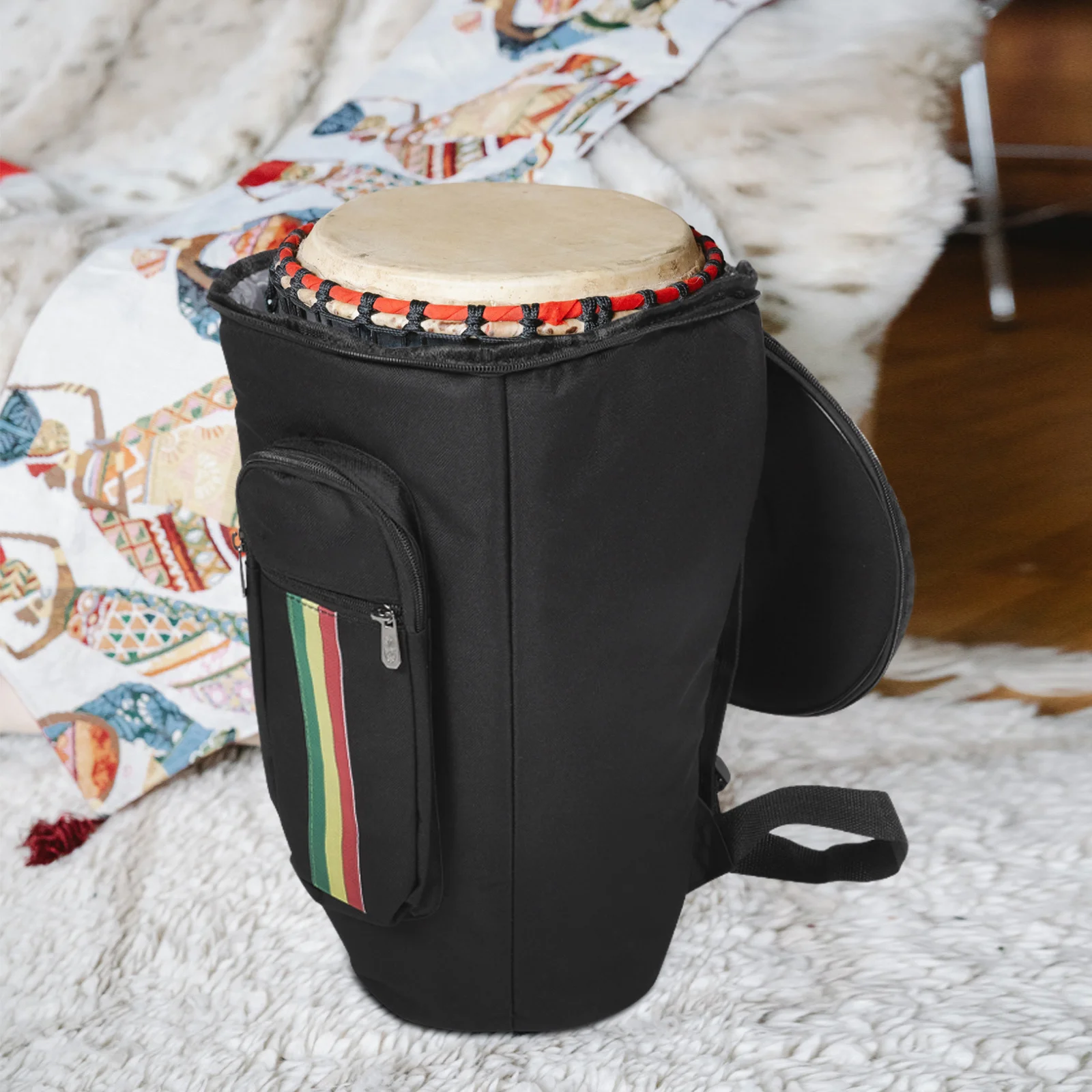 

African Drum Bag Oxford Cloth Waterproof Portable Carry Case Large Capacity Drum Storage Pouch Instrument Backpack Accessory