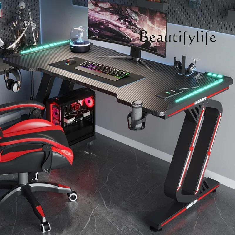 

By RGB Computer Small Desk Chair Executive Designer Modern White Study Table Gaming Office Pc Room Mesa Para Computador Home Off