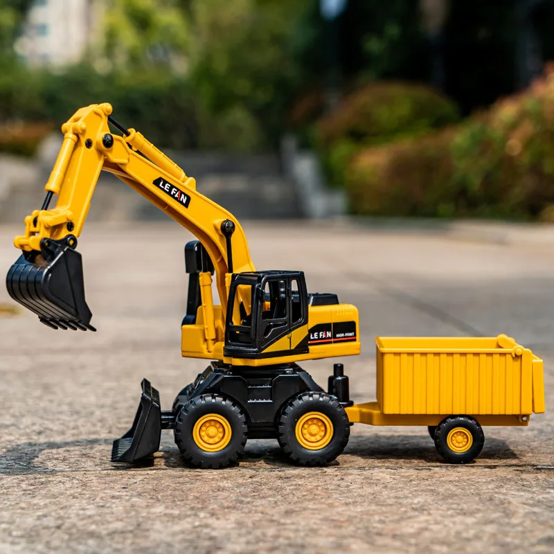 

Kids Engineering Vehicles Inertia-Powered Excavator Toy Simulation Multi-function Excavator Truck Model Educational Toy Boy Gift