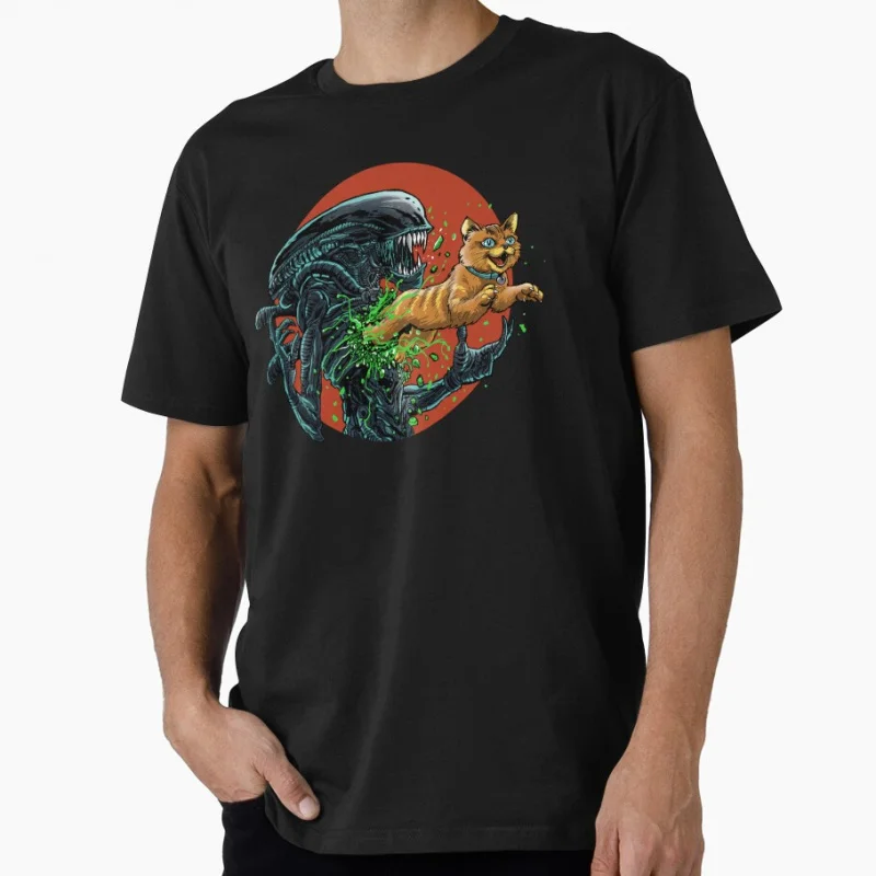

The Cutest is Inside 80s Horror Monster Sci fi Alien Gift t shirt for men 100% cotton Xenomorph print Tee All size tops S-6XL