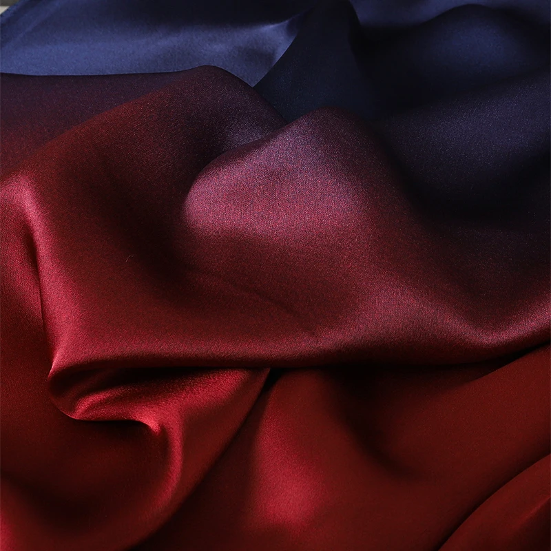 Luxus Farbverlauf Seiden schal Frauen Marke solide Femme Schals Wraps Bandana Kopf Foulard Mode Dame Hijab Hochzeit Poncho – Detail 19