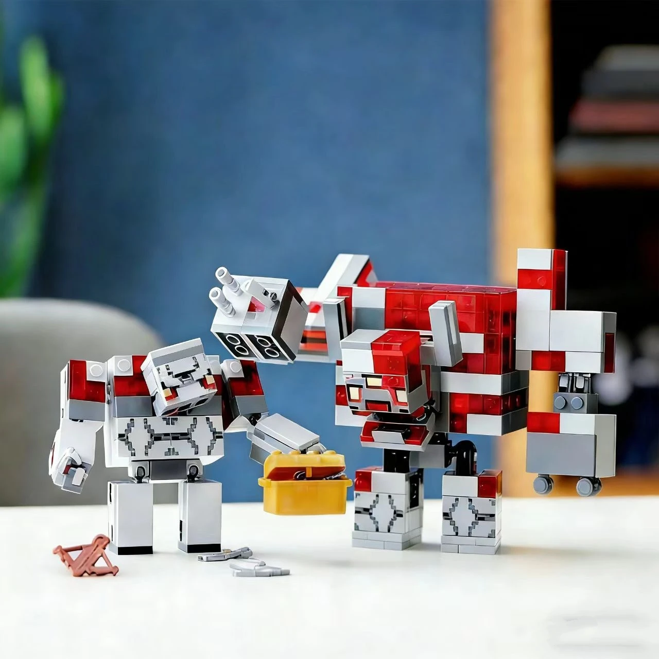 Compatibele Merken Baksteen Sets Mijn Pixel World Game Serie Bouwstenen 21163 De Redstone Battle Golem Moc Speelgoed Kids Gift