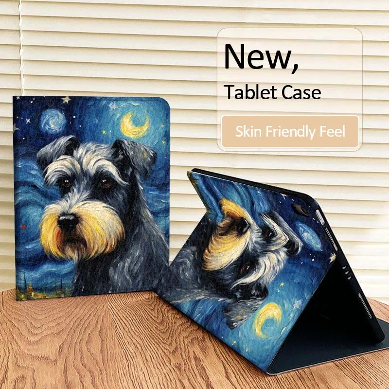 

Schnauzer Art Cute Pattern For Apple iPad 11th 10th 10.9 10.2 Pro 12.9 2 Air 3 13 11 7th 9.7 mini 7th 6 8.3 Tablet Case