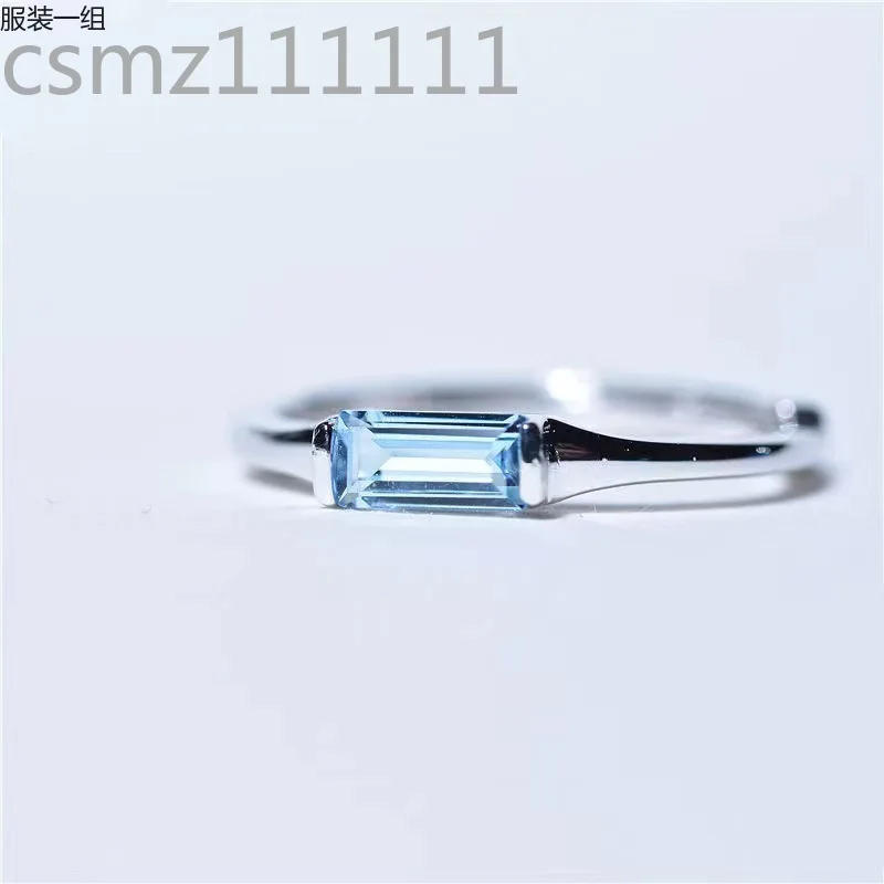 

Internet Celebrity Live Broadcast Hot Sale Topaz Cold Wind Ring Women's Plating S925 Silver Niche Design Minimalist Wholesale