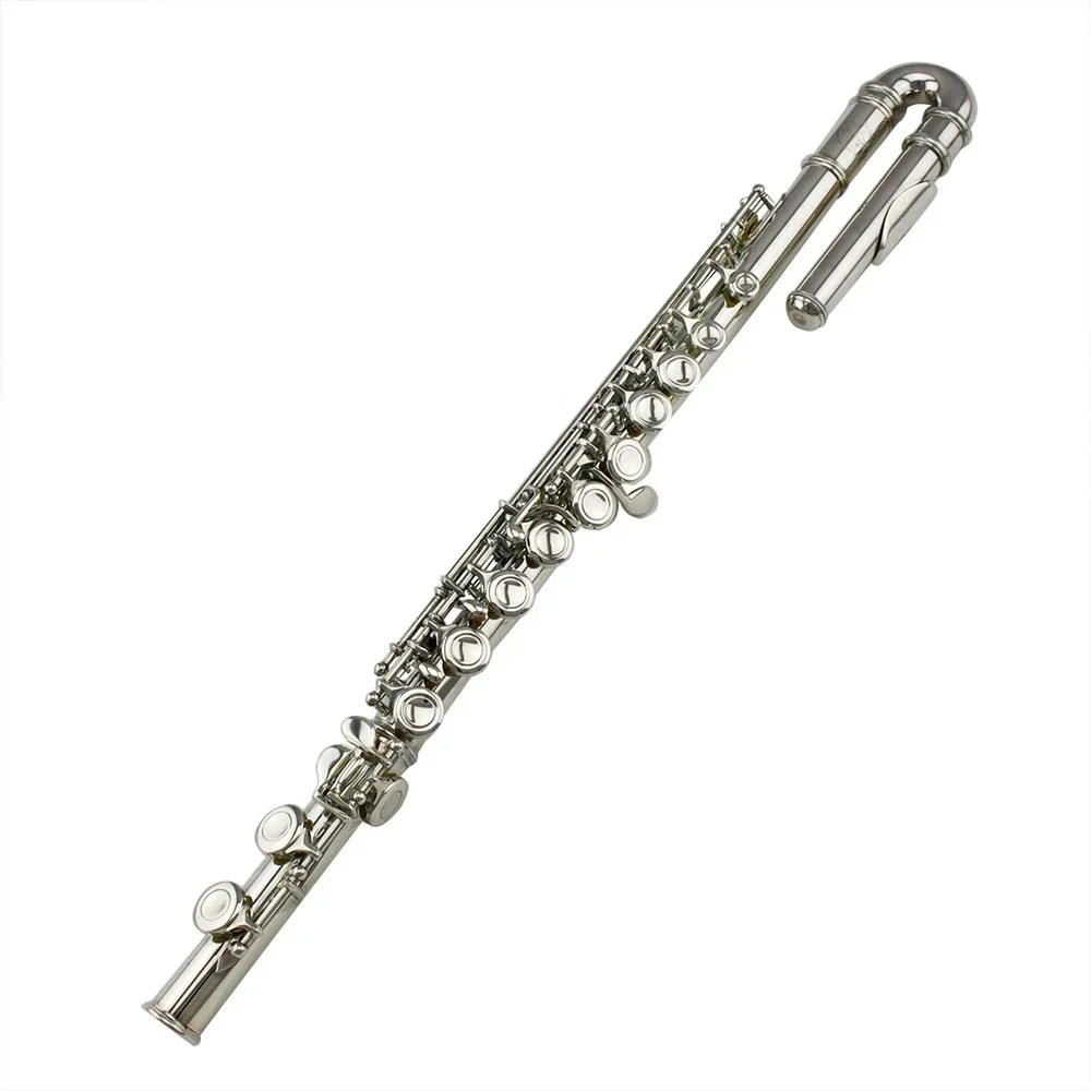 Intermediate grade 16 closed hole Silver plated body Straight or Curved head joint  flute