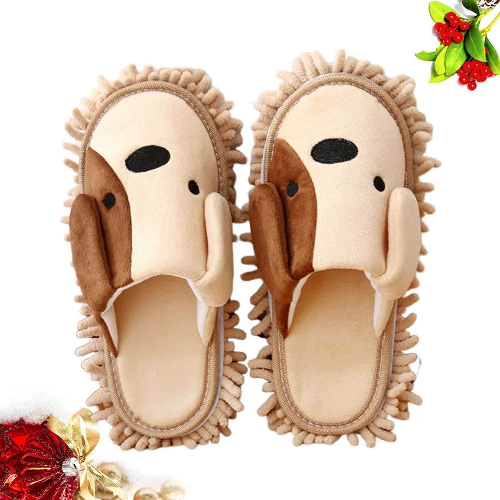 Easy to Clean Slippers Women It Can Move Detachable Bottom Floor Cleaning Mop Ear Color Random Low Noise