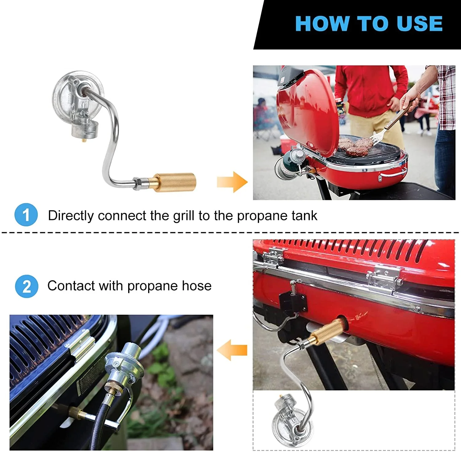 1LB Propane Regulator with Fitting for Coleman Roadtrip LEX LXX LE Series Portable Grill Replace C001, 5010000743 Tank Adapter