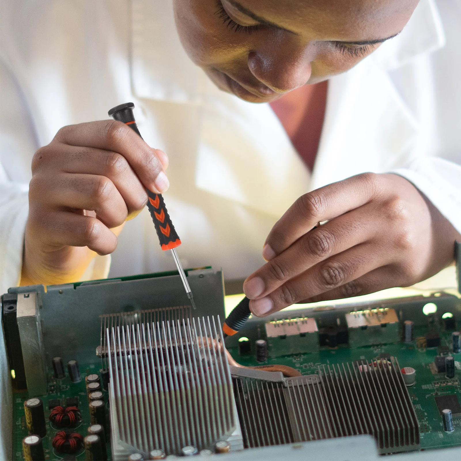 1 مجموعة 6 في 1 طقم مفك برغي دقيق أداة إصلاح متعددة الوظائف للإلكترونيات ساعة مجوهرات الفولاذ المقاوم للصدأ مقبض دائم