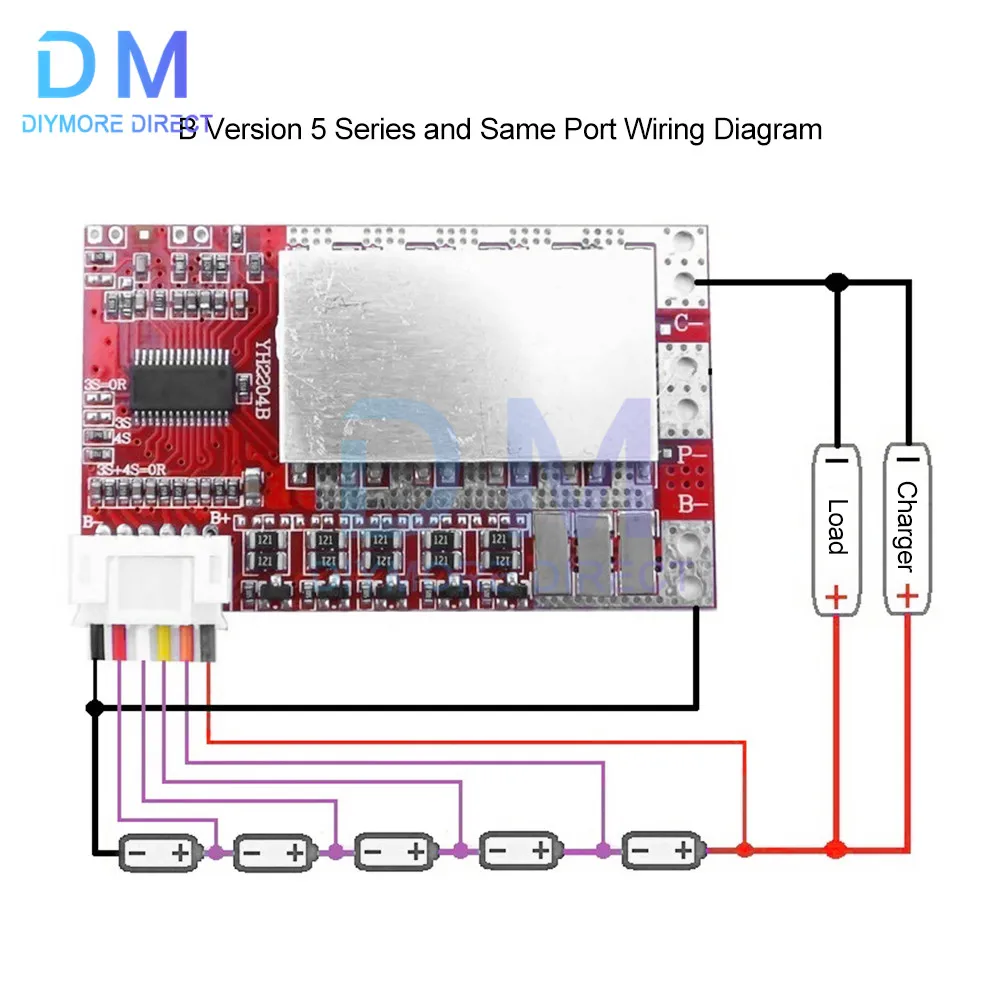 3S 5S 50A BMS Board 3.7V Lithium Battery Protection Board LiFePO4 Battery BMS Board With Balance