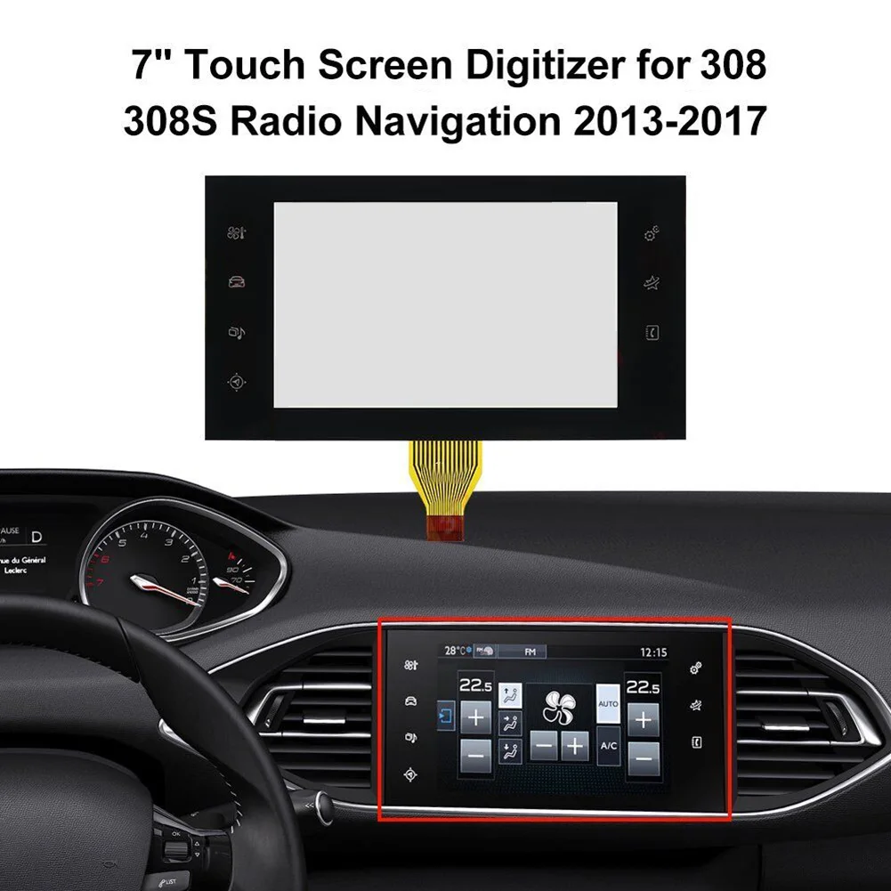 Exact Fitment Touch Screen Digitizer Replacement for LAM0703608B/GCX156AKS E For 308 For 308S Radio Navigation System