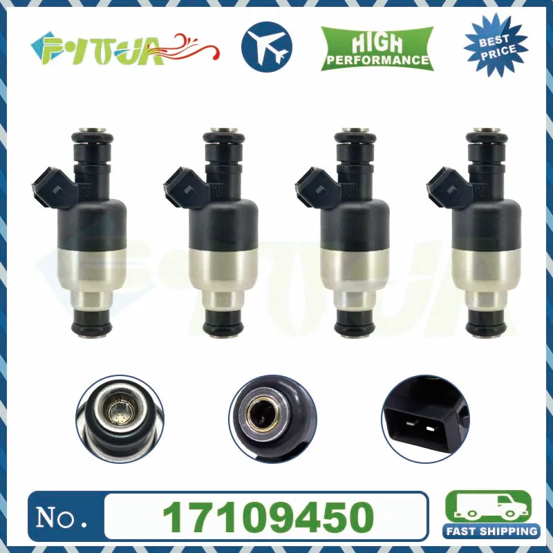 

4pcs Fuel injector 17109450 5235136 for Chevrolet Buick Pontiac Oldsmobile V6 and Daewoo Lanos S Sedan 4-Door 1.5L 1.6L