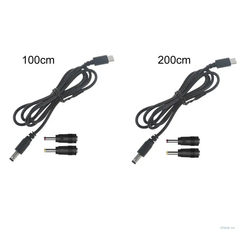 M5TD USB C Type C to 12V 5.5x2.1mm 4.0x1.7mm 3.5x1.35mm PD Trigger Power Supply Cable