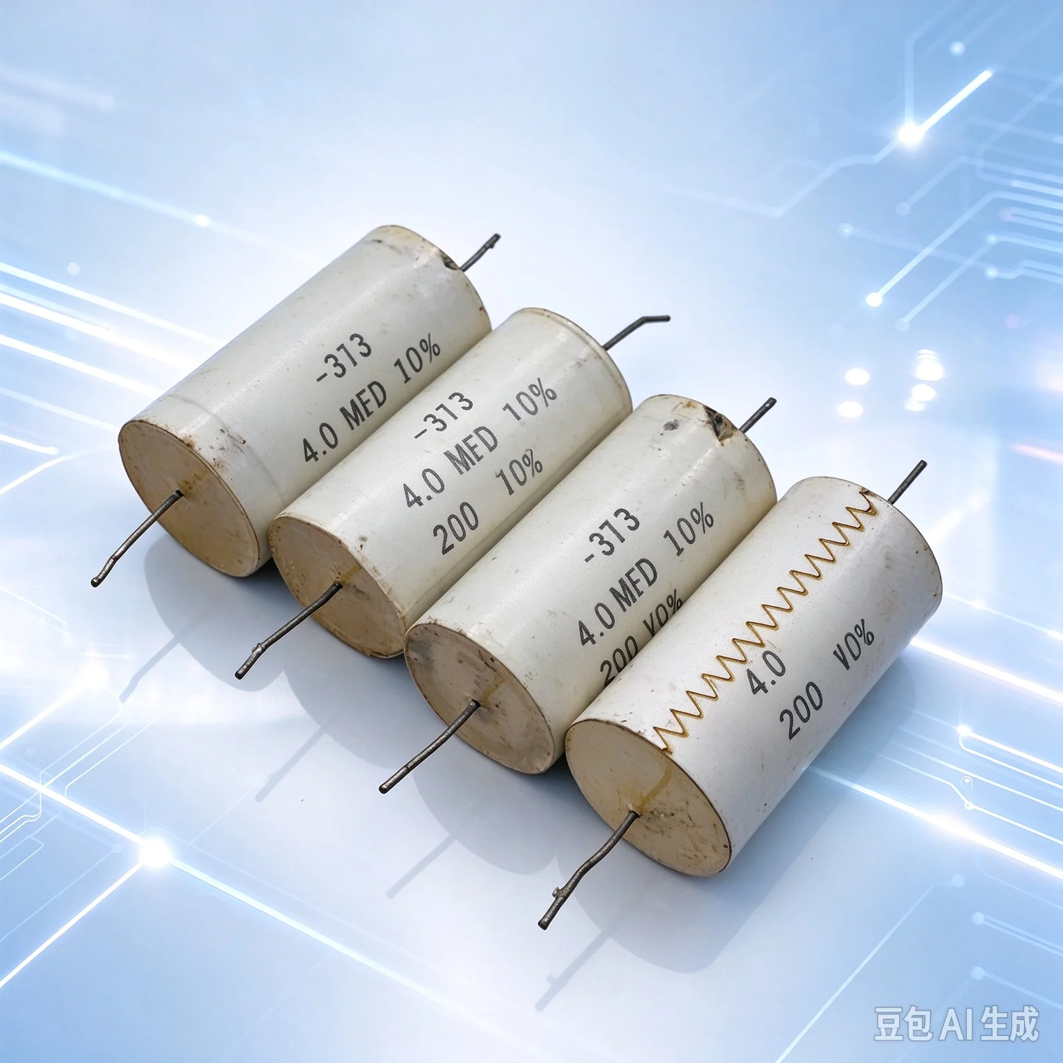 Vintage for TRW HEW-373 US 4UF 200V Hi-Fi Crossover Film Non-polar Capacitor  50pcs