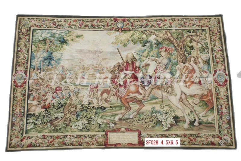 Free Shipping 100% 4.5'x6.5' Woolen Aubusson Tapestry Home decoration aubusson carpet hand  Woven fruits design tapestry