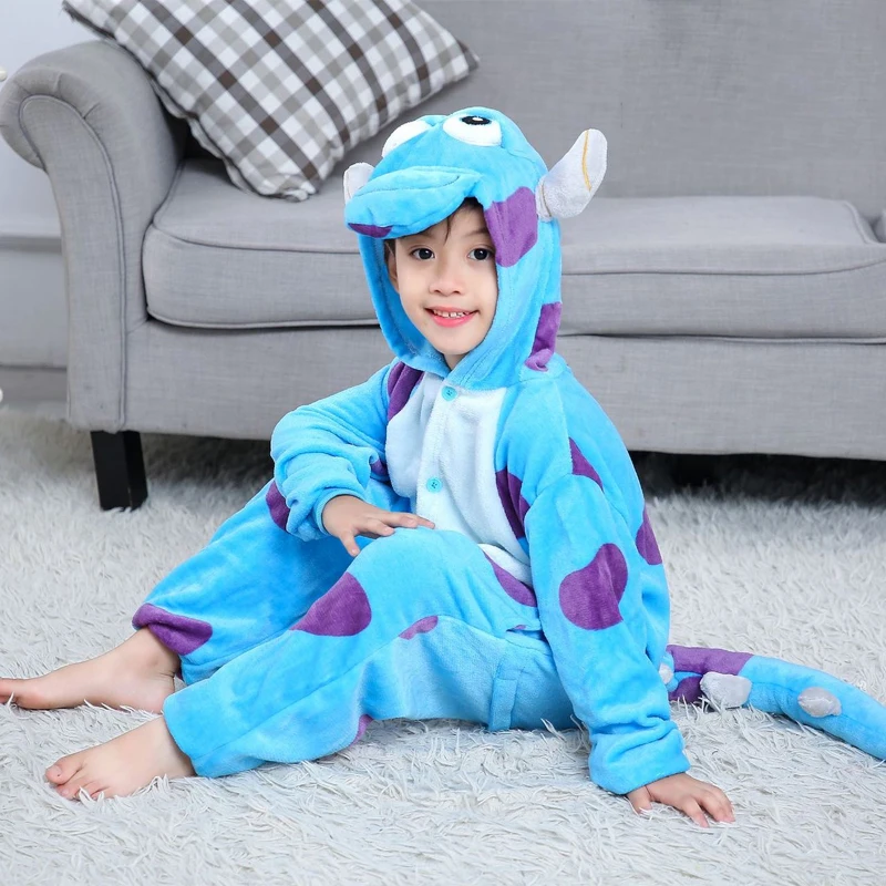 Monsters University Mike Sullivan Cartoon Homewear Tutina Pigiama Costumi per Cosplay Party Costumi di Halloween Tute Outfit