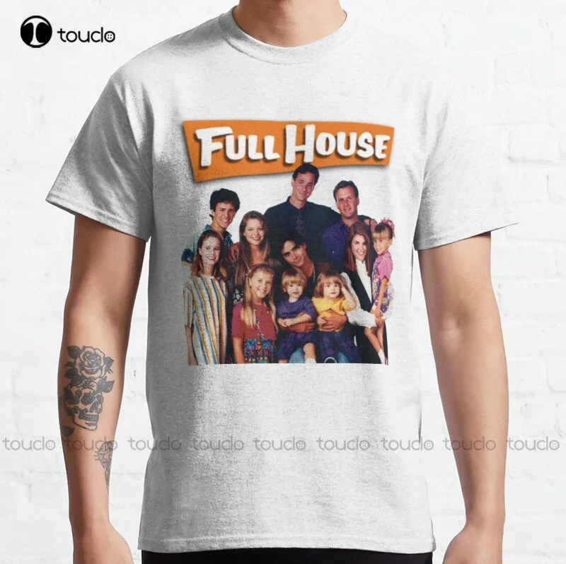 New Full House Cast Classic T-Shirt Black Tshirts Cotton Tee S-5Xl