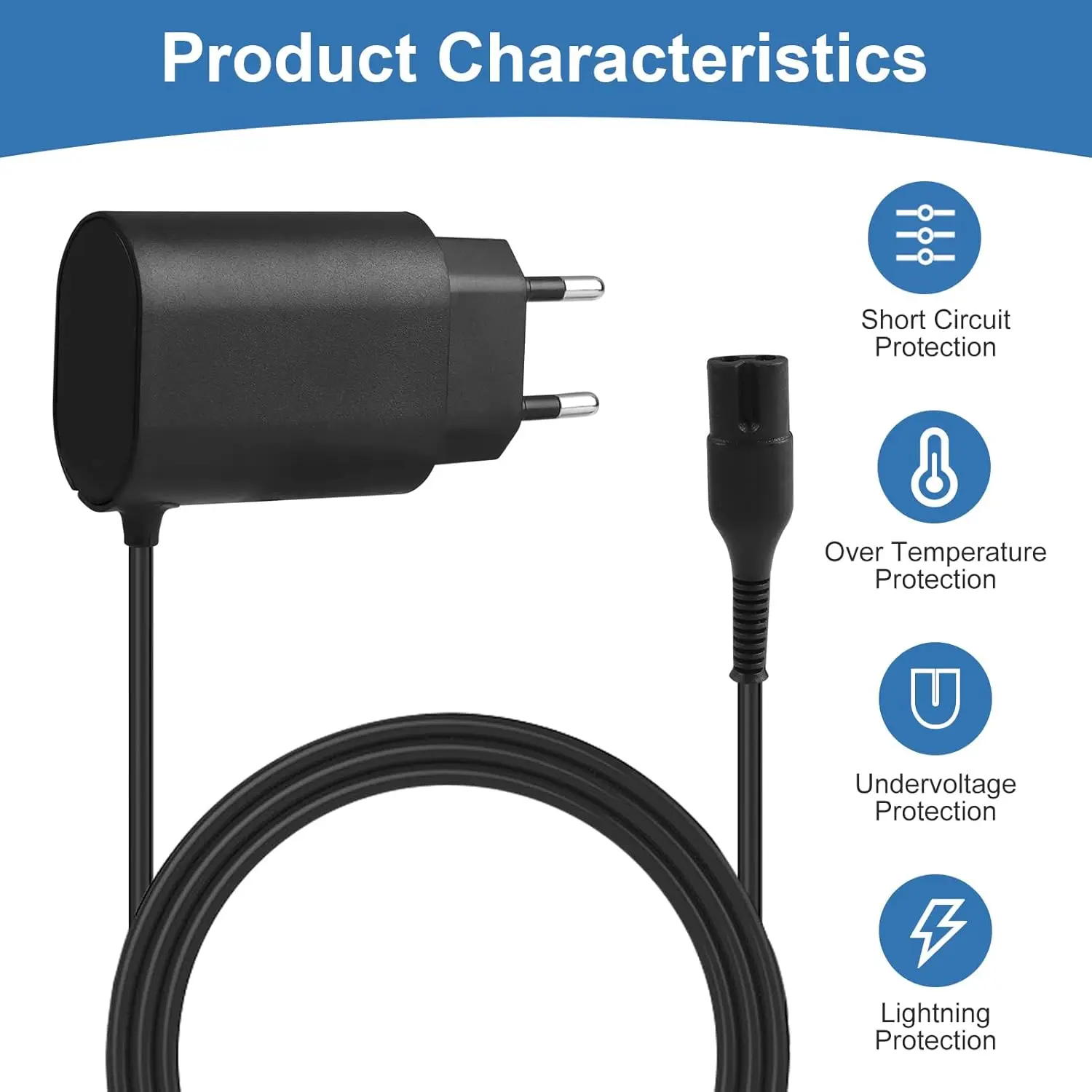 شاحن Brangdy 12 فولت مناسب لسلسلة براون 3 5 7 9 1 XT5 ماكينة حلاقة كهربائية 3040s 340s 9385cc 370 720 760cc 790cc 720s أداة تهذيب اللحية