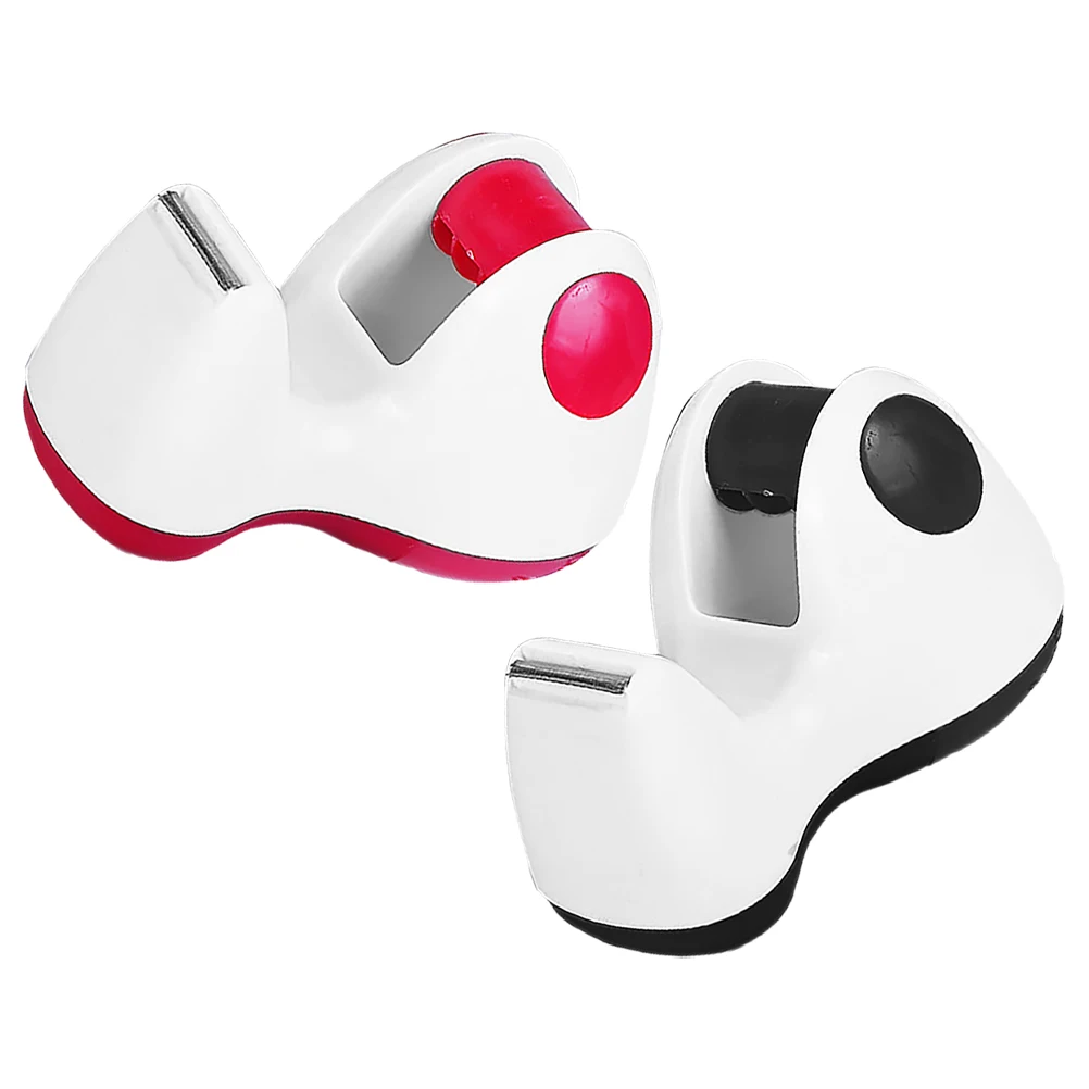 

2 Pcs Tape Dispenser Mini Adhesive Kids Craft Cartoon Design Non Skid Base Office Supplies Portable Wrapping Packaging