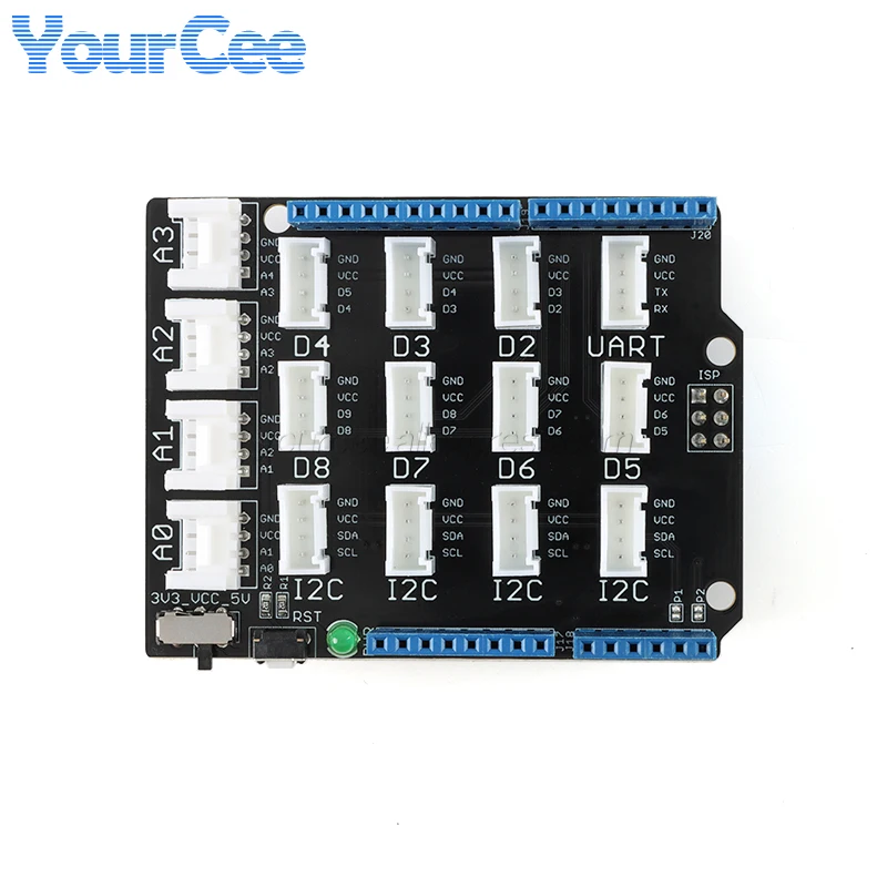 Grove Base Shield V2.0 for Arduino UNO r3 Sensor IO Development Demo Expansion Board Module IIC I2C UART Grove Interface