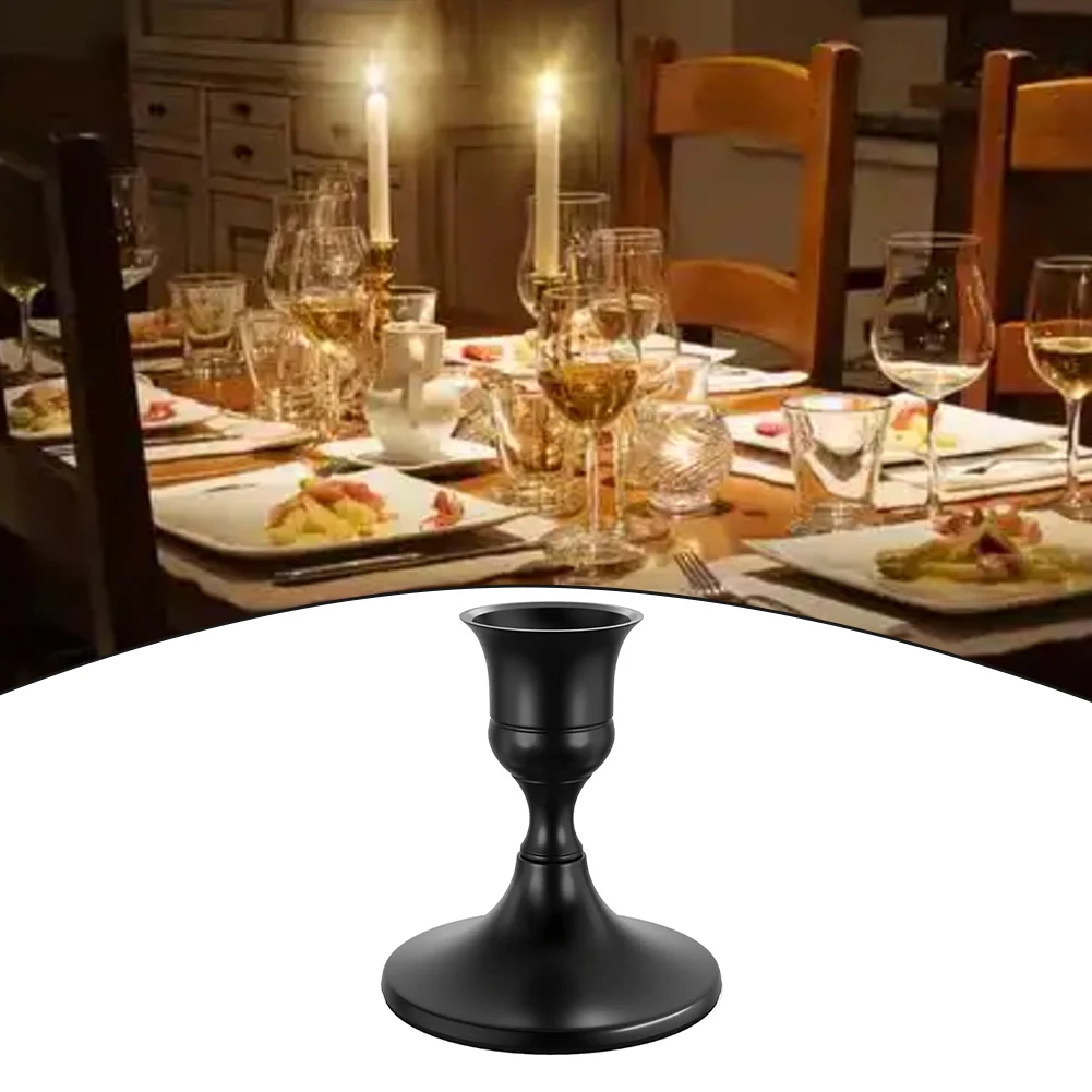 4/8/12pcs Elegant Black Candle Holders For Weddings Dinner Party Celebration Charming Home Decoration