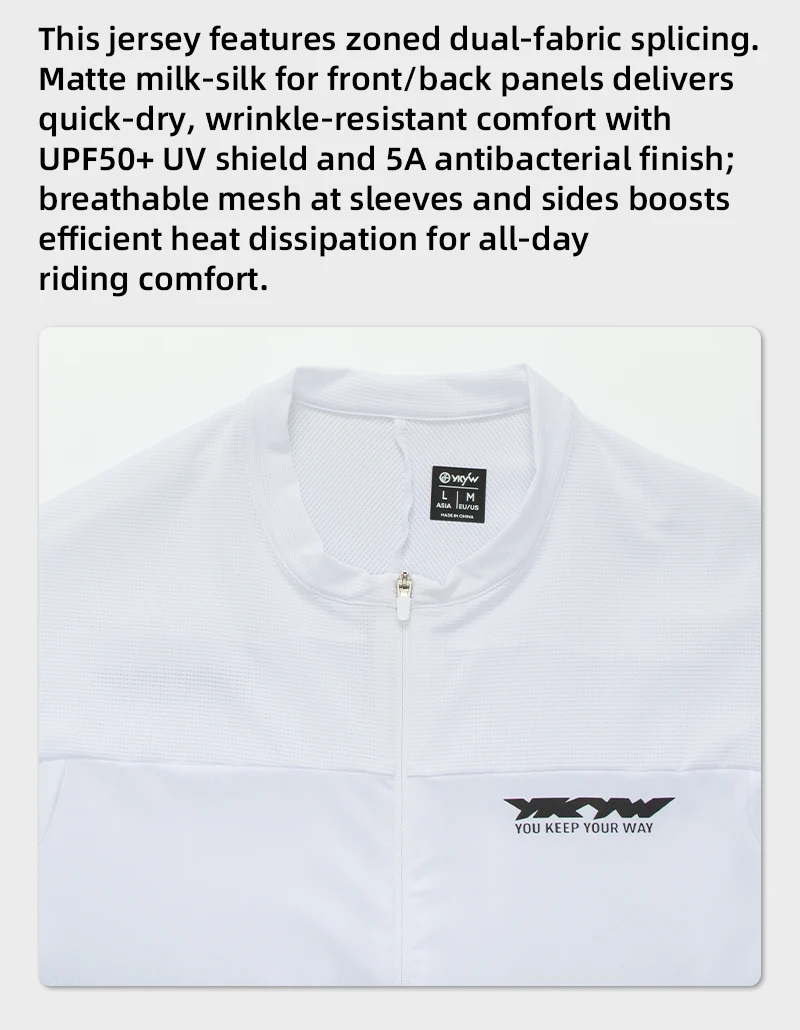 YKYWBIKE 2026 Pro Herren Kurzarm-Radtrikot Sommer Atmungsaktiv Schnelltrocknend UPF50+ Top MTB Rennrad Ciclismo Maillot – Detail 10