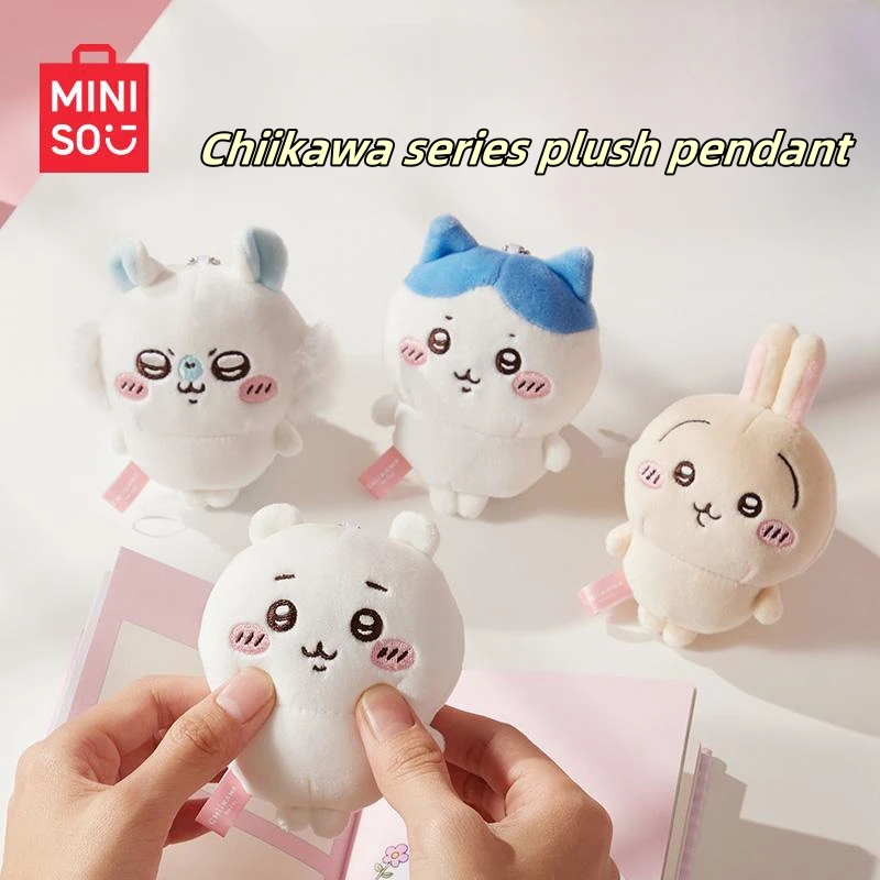 

MINISO Chiikawa Series Hachiware/usagi/momonag Plush Doll Toy School Bag Pendant Anime Cartoon Peripheral Girl Birthday Gift