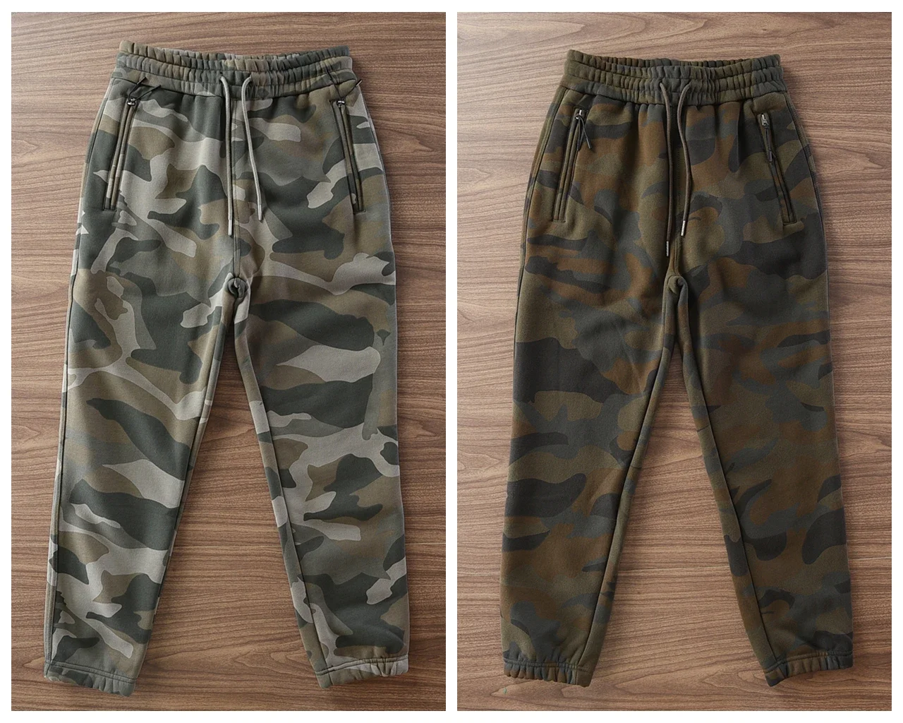 

DIANRUO American Retro Thickened Velvet Camouflage Sweatpants Comfortable and breathable No shrinkage no shedding of hair