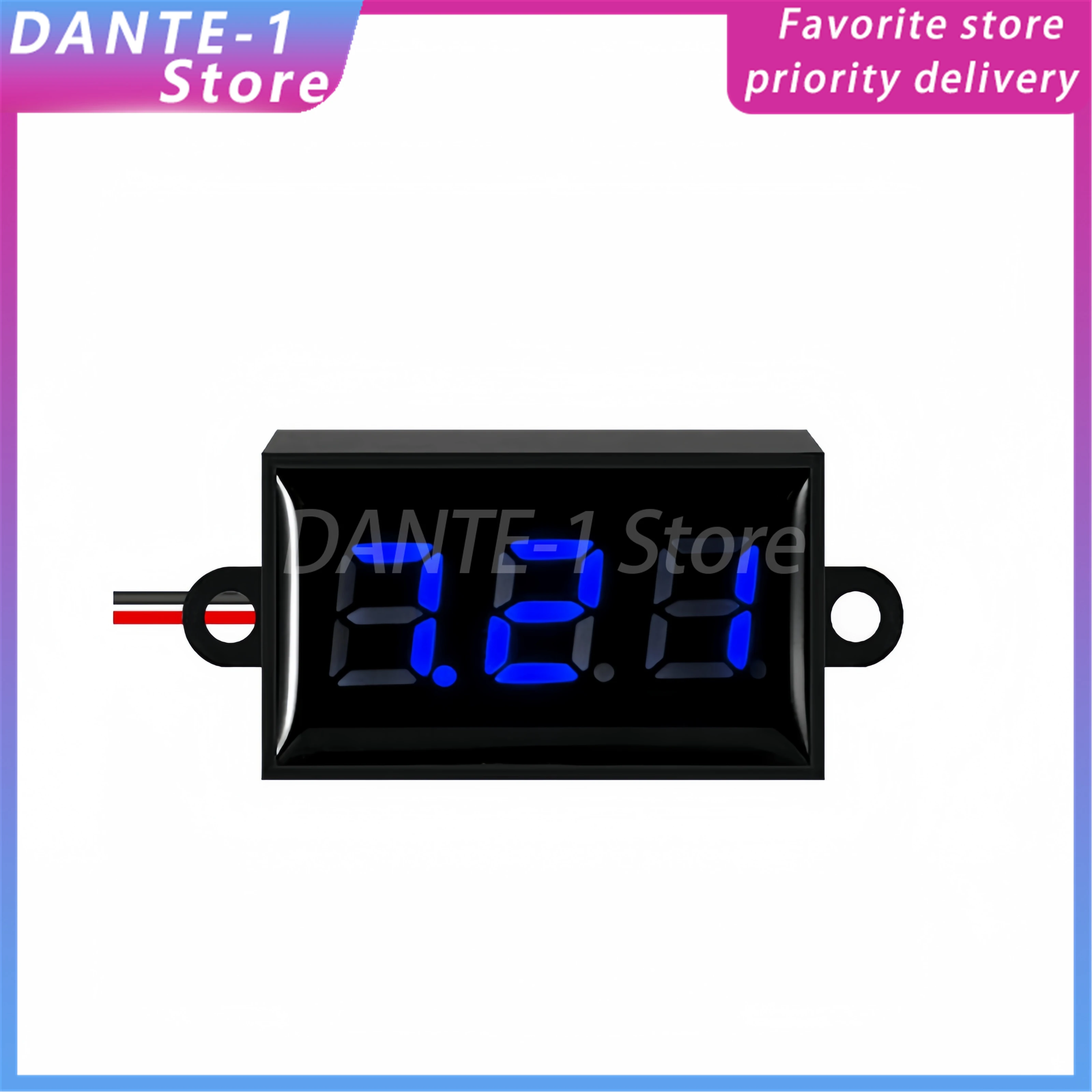 3.50-30.0V 0.28 inch waterproof miniature two-line digital display digital voltage meter