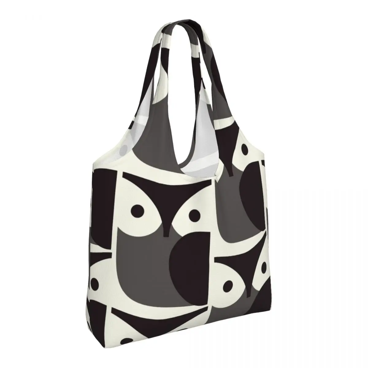 Custom Kawaii Orla Kiely Owl Shopping Tote Bag Recycling Groceries Canvas Shopper Shoulder Bags Handbags Gifts