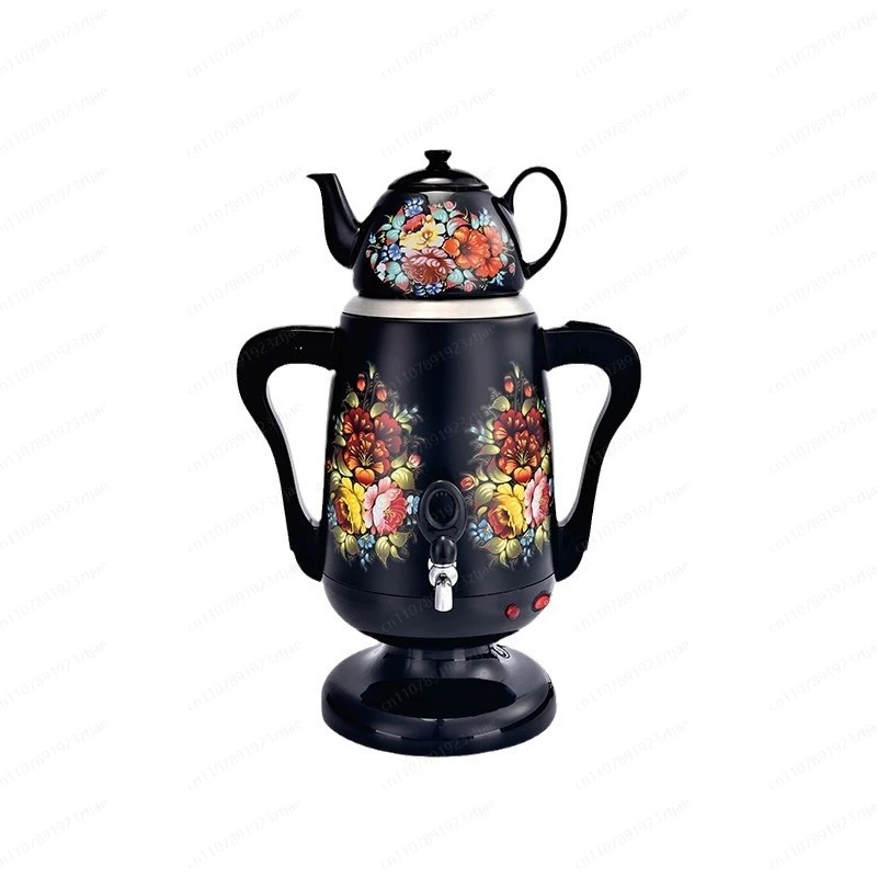 European Standard Double Layer Stainless Steel Tea Kettle, Large Capacity Long Spout Turkish Mother & Child Pot Set view 2