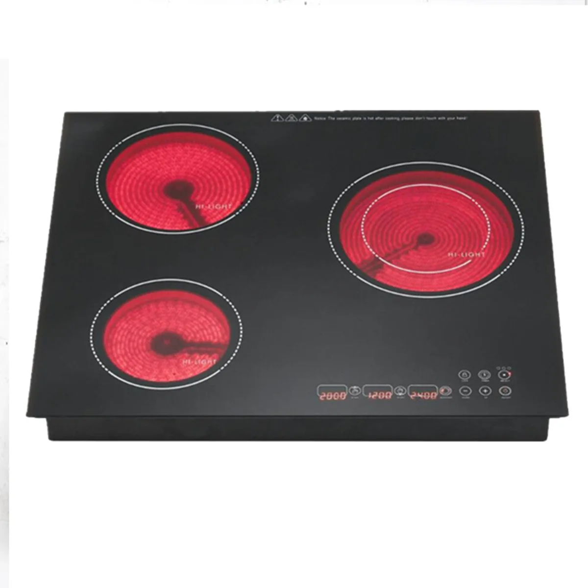 Embedded Cooktop Stove Electric Ceramic Cooker Threer-head Electric Stove Integrated  High Power Ceramic Cooker Hob