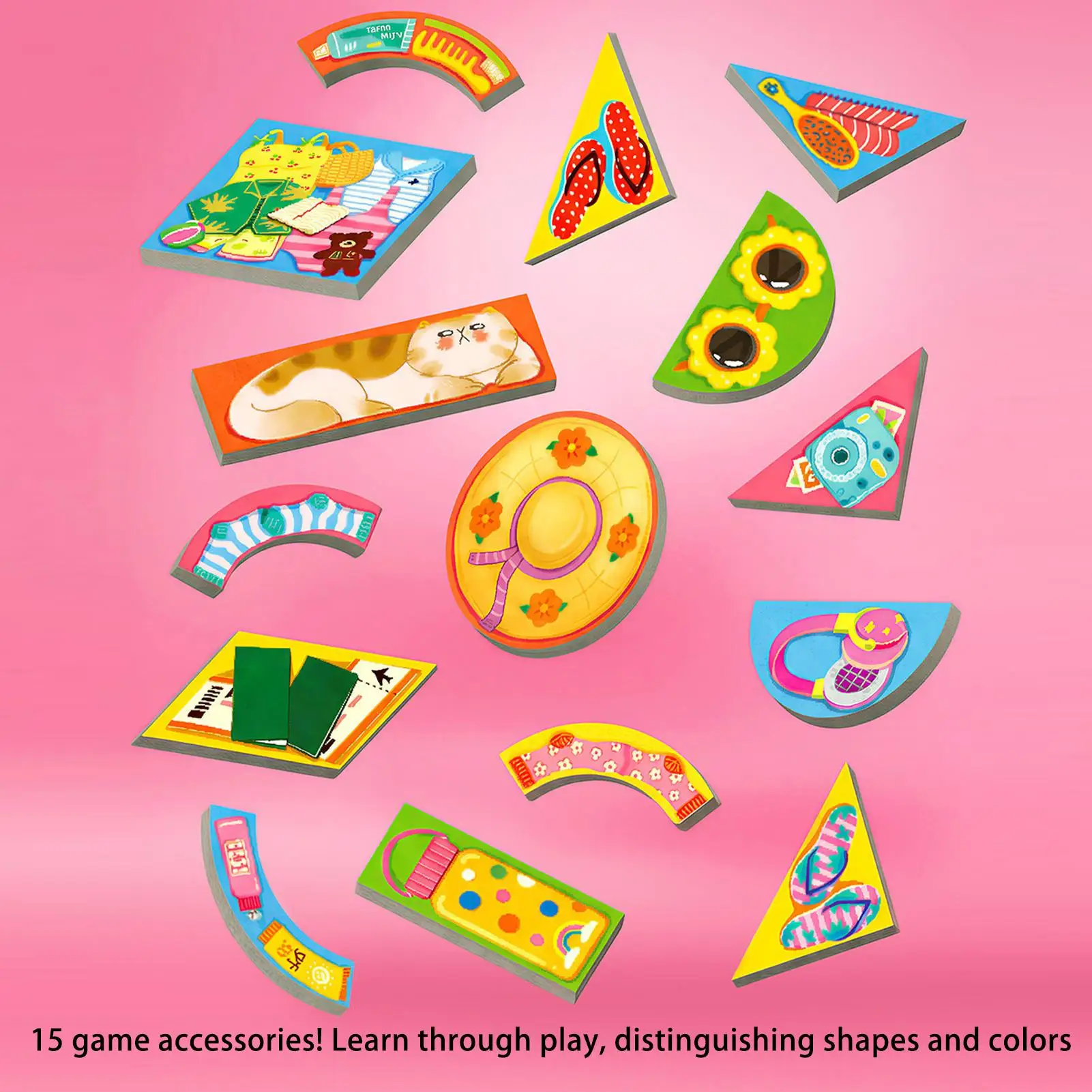 Kids Board Game Mini Suitcase Portable Educational Memory Matching Game For Boys Girls Hand-Eye Coordination Cognitive